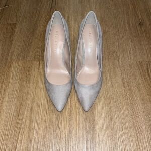 Velvet closed toe heels